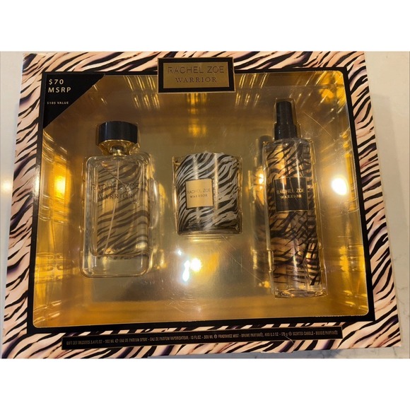 Rachel Zoe Other - Warrior by Rachel Zoe 3.4 Perfume for Women - Candle - EDP Spray - 3 Pc Gift Set